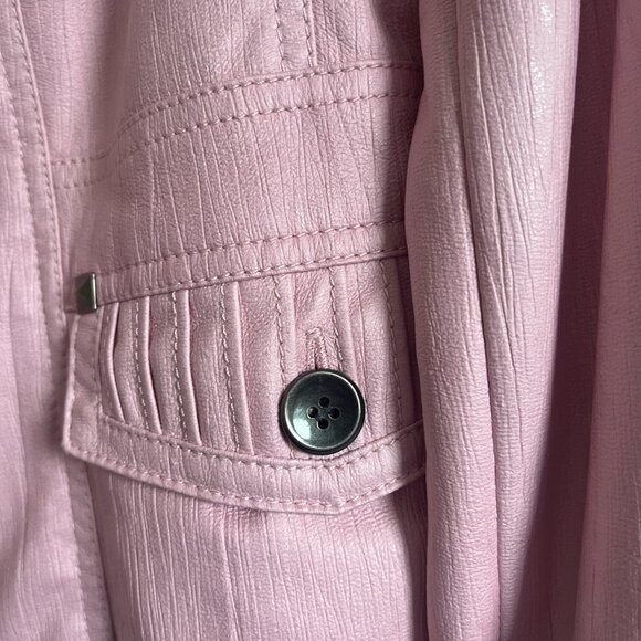 Pink Faux Leather Jacket - Picture 5 of 7